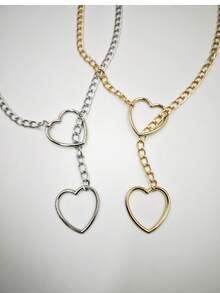 一套性感内衣配饰，包括心形链、项圈、项链、束缚带、成人玩具道具、多层流苏项链，完美展现魅力，是约会、派对和聚会的必备单品，令男士着迷，也是一份诱人的足部礼物，性感内衣，情人节用品，情人节礼物 - 彩色 - 查看 12