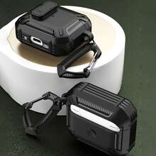 Luxury Switch Earphone Case For AirPods 4 Pro 2 3 Case Cover,Keychain,Compatible With AirPods Pro 2/3 Generation Protective Case - Black - View 4