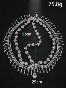 Tassel Forehead Pendant Headpiece, Fashionable European And American Style Stage Performance Hair Accessory, Hair Chain, Bride To Be, Party, Hair Accessories Women - Vàng - Xem 5