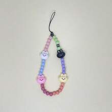 New Year Bestseller Phone Lanyard, Blue Series Pearl Beaded Bracelet Strap, Women's Phone Charm, Celebrity Same Style, Colorful Rabbit Beaded Wrist Strap, Phone Decor Compatible With Android And Most Smartphone,Gifts For Mother, Family, Friends, Kids, Birthday, Holiday Phone Chain - Multicolor - View 8