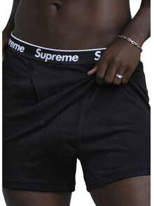 Supreme Hanes Boxer Briefs (4 Pack) - 黑色 - 查看 4