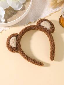 1pc Cute Party Headband With Elegant Plush Bear Ears - Multicolor - View 11