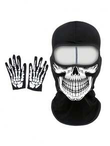 1 Stück oder mehr Unisex Radfahrer Gesichtsmaske, Sturmhaube, Skimaske, Motorrad Nackenwärmer, Totenkopf Design, geeignet für tägliches Skifahren, Radfahren, Outdoor-Reisen, Partys usw. - Verschiedenfarbig - Übersicht 7