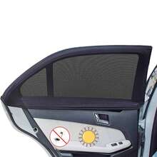 2 Pack Car Window Shades - Highly Elastic Universal Car Side Window Cover, Breathable Mesh Camping Car Sun Shade For Reduce UV Rays, Car Screen Mosquito Net Privacy Protection (Rear) - Phía sau/2 chiếc - Xem 1