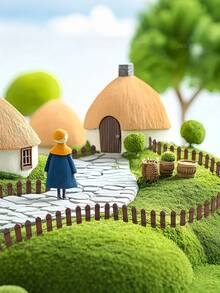 6件套迷你木栅栏套装，装饰性户外屏障，经久耐用，边缘光滑，适用于园艺和微缩景观，易于组装，非常适合打造童话花园和微缩景观主题，是情人节、愚人节、复活节馈赠亲朋好友的理想家居装饰礼物。不适合14岁以下儿童使用。 - A - 查看 6