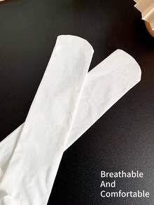 新款丝绒时尚咖啡棕色收腹女士打底裤，舒适性感抗起球紧身裤，适合商务、工作和日常穿着，可搭配女士丝袜。 - 白色 - 查看 4