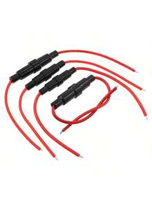 Portafusibles, Manga de cable fusible, Tubo de conexión de fusible - Rojo y negro - Ver 3