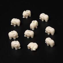 10pcs 12x13mm Natural Shell Mother Of Pearls Cute Elephant Loose Beads For Diy Bracelet Necklace Charms Jewelry Making Accessories - Beige - View 2