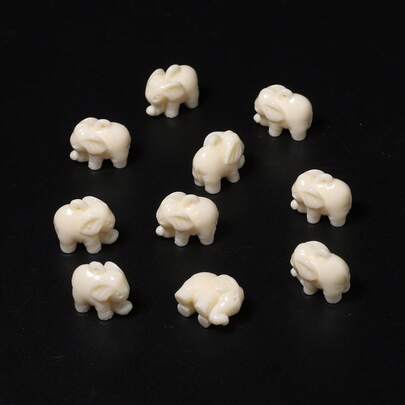 10pcs 12x13mm Natural Shell Mother Of Pearls Cute Elephant Loose Beads For Diy Bracelet Necklace Charms Jewelry Making Accessories