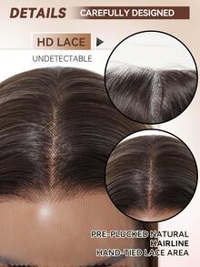 13x6蕾丝前置长直渐变棕色合成假发，适合日常、派对、化妆、舞会、情人节及其他场合。 - 彩色 - 查看 7