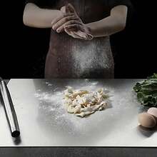 XXL 304 Stainless Steel Cutting Board Anti-Slip & Mildew-Proof! No More Moldy Wooden Boards | Heavy-Duty & Food-Sa Fe, Easy To Clean – Chop Meat, Knead Dough, Bake Prep All-In-One | Must-Have For Home - 銀色 - 查看 6