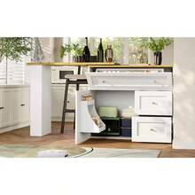 Buffets & Sideboards - White + MDF + Metal - View 4