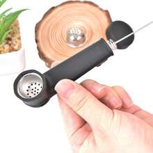 Silicone Capped Black Straw - Unbreakable Pocket Travel Size - Seal Cap For On The Go Storage - 1件 黑色 - 查看 2