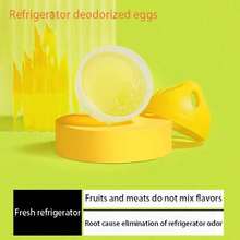 3/4/6/8pcs Deodorizing & Freshening Preservative, Containing Lemon Essential Oil And Limonene. Decompose Or Neutralize Decaying Substances, Effectively Reduce Odor In Sealed Furniture And Appliances (E.G. Refrigerator, Freezer, Etc.). Egg-Shaped Design, Easy To Place. - Lemon Flavor - View 9