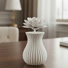 Nordic White Stylish Home Vase Ornament, A Perfect Home Decoration Plastic Vase Suitable For Home And Office Decoration - 白色1件 - 查看 2