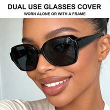 cabecade 时尚男女通用夜视眼镜夹片式，适合日常佩戴和音乐节，是理想的礼物之选。 - 彩色 - 查看 6