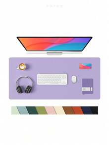 Leather Office Desk Pad, Office Mat, Large Mouse Pad, Makeup Pad, Placemat, Anti-Slip PU Leather Blotting Paper, Laptop Desk Mat, Waterproof Writing Pad, Suitable For Office And Home - Multicolor - View 20