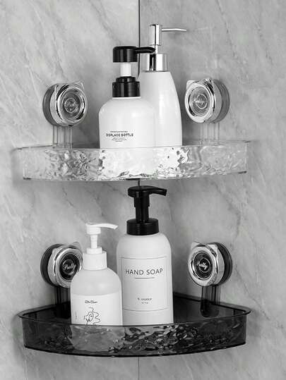 1pc Plastic Desktop Makeup Organizer, Vanity Tray, Bathroom Storage Rack, No Drill Wall Mount Storage Shelf, Luxury Storage Rack, Kitchen Utensil Organizer, Drawer Divider Box, Jewelry Holder, Cosmetic Organizer, Skincare Rack, Multi-Function Storage Shelf