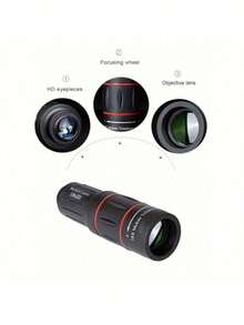 18X High Definition Telephoto Lens For Smartphones, Universal Phone Zoom Lens With Rubber Grip, Suitable For IPhone And More, Great For Outdoor Bird Watching/Wildlife/Landscape Photography - A - View 6