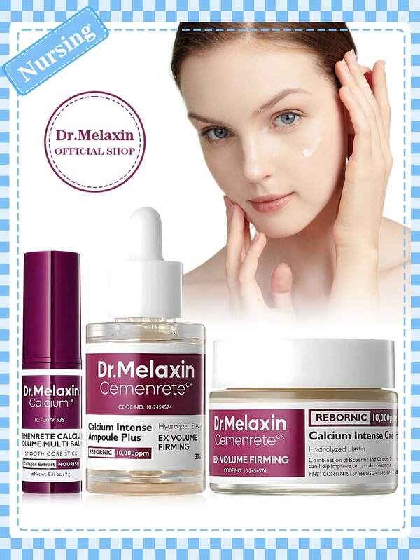 [Dr.Melaxin Official] Brightening Cleansing & Care Set | Achieve Korean-Style Radiant Skin Within A Week, Remove Dark Spots And Exfoliate, Affordable Price; Cemenrete Calcium-Rich Multi-Functional Repair Cream | Anti-Aging, Firming, Smoothing Fine Lines; Cemenrete Calcium-Rich Intensive Moisturizer | Anti-Aging, Elasticity, Plumping | Korean Cosmetics