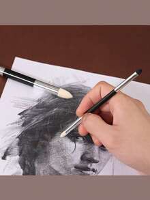 Tabletop Mini Easel Wooden Sketch Folding Easel, Oil Painting Frame Display Multi-Function Portable Painting Board, Paint Brush Cleaner, Palette, Palette Cup, Plum Blossom Palette, Acrylic Watercolor Gouache Palette, Paper Eraser Brush Art Supplies Student Full Set - One Size - View 9