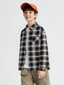 Balabala 2-26Y Unisex Kids Long Sleeve Shirt, Spring Season - Black and White - View 4