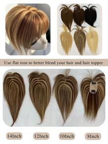5*9 Hair Topper Women Hair Loss Top Cover White Hair Top Light Women Hair Increase Hair Volume Top Hair Patch Women Light Hair Patch Women Top Hair Patch Women White Hair Patch - Multicolor - View 12