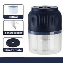 1 Piece Mini Food Processor For Chopping Garlic. Easy To Operate, It Can Effortlessly Chop Garlic Into A Smooth Paste. It Has Powerful Functions, Is Convenient To Use And Easy To Clean, And Is Suitable For Modern Kitchens. - Black - View 1