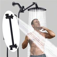 1pc Adjustable 304 Stainless Steel Shower Head Holder - 11 Inch Extendable Arm With Serrated Extension Rod, Suitable For Kitchen And Bathroom - A - View 8