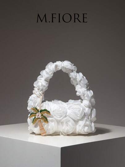 Women's Handbag, Accessory, Floral Pattern, Party Evening Dress, Ball Gown, Ball Bag, Ball Accessory, Wedding Supplies, Elegant Women's Wallet, Women's Gift, Valentine's Day (Random Pattern)