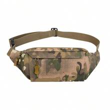 时尚女士腰包/胸包，隐形拉链，纯色防水尼龙材质，可装硬币和小物件。男士拉链前开式腰包/胸包/斜挎包/单肩包，适合旅行、工作、运动等场合，轻便防盗，配有可调节肩带，尼龙材质，简约户外大学包。 - 紫紅色 - 查看 2