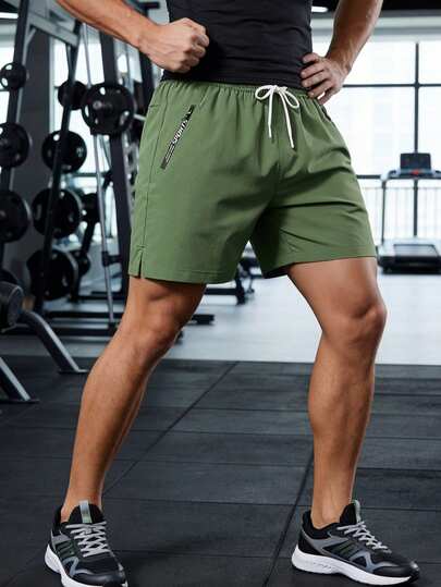 男士运动短裤，男友风，夏季字母印花开衩裤脚，弹力条纹裤，抽绳拉链口袋，适合跑步、锻炼、健身