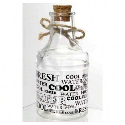 OISE ART STORE Set 6pz Bottiglia Bottiglietta In Vetro Tappo In Sughero Decorative 225cc 742293 -