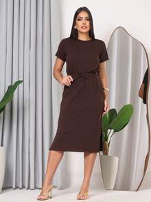Casual Elegant Conservative / Modest Knot Beach - Óxido marrón - Ver 6