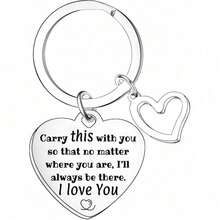1个情侣钥匙扣，上面写着“我爱你”，送给他的礼物，情人节礼物，送给丈夫/妻子的钥匙扣礼物，送给男朋友/女朋友的礼物，周年纪念日礼物，圣诞节礼物，生日礼物，浪漫礼物 - 銀色 - 查看 1