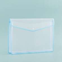 A4 3D Transparent File Bag With Snap Button For Textbook And Exam Paper Storage, A3 Large Capacity Student Tutoring Art Bag, Waterproof Document Bag - Single Piece - View 16