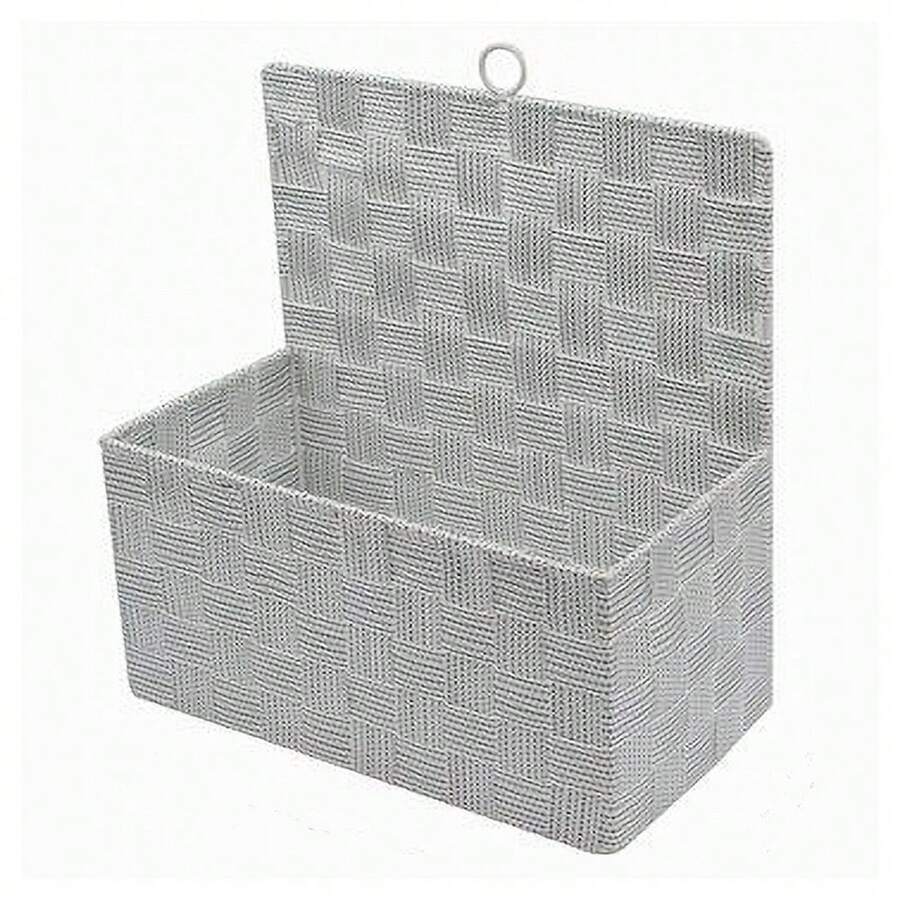 OISE ART STORE Cestino Porta Oggetti Cesto Tessuto Grigio Chiaro Organizer Multiuso Casa 79090 - - Multicolore - Visualizzare 1