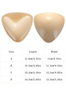 1 Pair Of Double Sided Self-Adhesive Bra Pads Double-Sided Sticky Bra Pads Inserts Ultra Instant Lift Bra Inserts Push Up Bikini Pad For Swimsuit Sports Bra,1 Pair Of Double Sided Self-Adhesive Bra Pads, Chest Pads Adhesive Pads, Reusable Padding Pads, Bra Bikini Invisible Thickened Chest Pads Waterproof For Swimming | 10 Nip Covers Free - 1 Pair (D)+10 Nip Covers - 查看 8