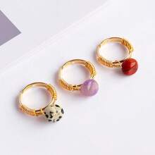 1PC Natural Crystal Amethyst Small Ball Ring Quartz Minerals Jewelry Quartz Women Fashion Ring Reiki Healing Jewelry Mother's Day Gift - Ring - View 8