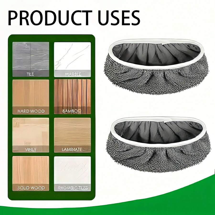 4/6/12, Reusable Mop Replacement Pad, Suitable For Flat Mops, Absorbent , With Strong Vacuuming Ability, Cleaning Supplies - 灰色 - 查看 1