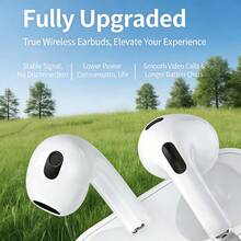 PD-BT430 Pro Bluetooth Headphones: Deep Noise Cancellation, Bluetooth V5.3 Chip, Imperceptible Latency, Touch Controls, Spatial Audio, Instant Connection Upon Power-On, Comfortable Fit, Long Battery Life, Compatible With Both Apple And Android, White. - White - View 7