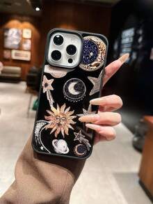 星形图案，兼容 15 Pro Max；时尚多彩银色高端保护壳，兼容 16/11/13 Pro/15 Pro/15/13 Pro Max；防摔材质，兼容 14/13/12；全包式，兼容 12 Pro Max - 彩色 - 查看 3