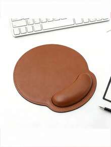 Apoio de Pulso para Mouse com Costura na Borda, Descanso de Pulso para Laptops, Mouse Pad Antiderrapante Acessórios de Mesa de Escritório, Acessórios de Escritório, Suprimentos de Escritório, Decoração de Escritório - Redondo - Visão 7