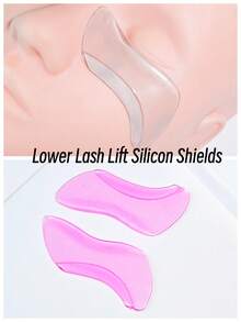 Lomansa 1对双面睫毛夹垫，适用于美容院 - 防水硅胶材质，适合大多数睫毛长度，睫毛提拉保护罩，可重复使用 - 彩色 - 查看 1