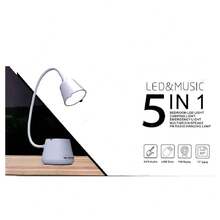 OISE ART STORE Lampada Tavolo Led Musica 5in1 Multifunzionale Pieghevole Ricaricabile Usb Q-47 - - Multicolore - Visualizzare 2