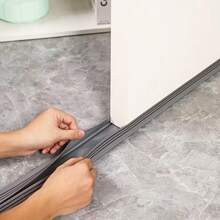 1 Roll 93cm PVC Door Bottom Seal Strip With Felt, Draft Stopper, Soundproof Door Bottom Seal Tape - Multicolor - View 8