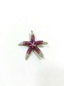 1pc Cartoon Zinc Alloy Rhinestone Starfish Brooch Pin, Exquisite Boutique Lapel Pin, DIY Suit Decor Dress Accessories Pin For Clothes Bag Charm School Office Accessories Shirts Jacket Jewelry Christmas Halloween Clothes Pin Funny Cute Teacher Gifts - Multicolor - View 8
