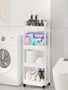 Xe đẩy đựng đồ 5 tầng/4 tầng/3 tầng hiện đại và tối giản có bánh xe này là một lựa chọn quà tặng tuyệt vời. Dễ dàng lắp ráp và tháo rời, nó có thể tiết kiệm không gian trong nhà và được đặt ở lối vào, phòng ngủ, phòng khách, nhà bếp, góc phòng tắm, ban công nhà, v.v. Thích hợp để đựng đồ ăn nhẹ, đồ dùng hàng ngày, mỹ phẩm, đồ chơi, khăn giấy và nhiều thứ khác. (Được làm bằng nhựa ABS, màu trắng hơi ngả be, có thể có sự khác biệt nhỏ về màu sắc) - Nhiều màu - Xem 9