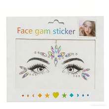 [1PC Festival Face Gems]Glitter Rhinestone Face Stickers For Music Festivals - Seven Colors - View 2