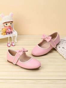 Zapatos decorados con lazos lindos para niña, adecuados para otoño/invierno - Rosa - View 1
